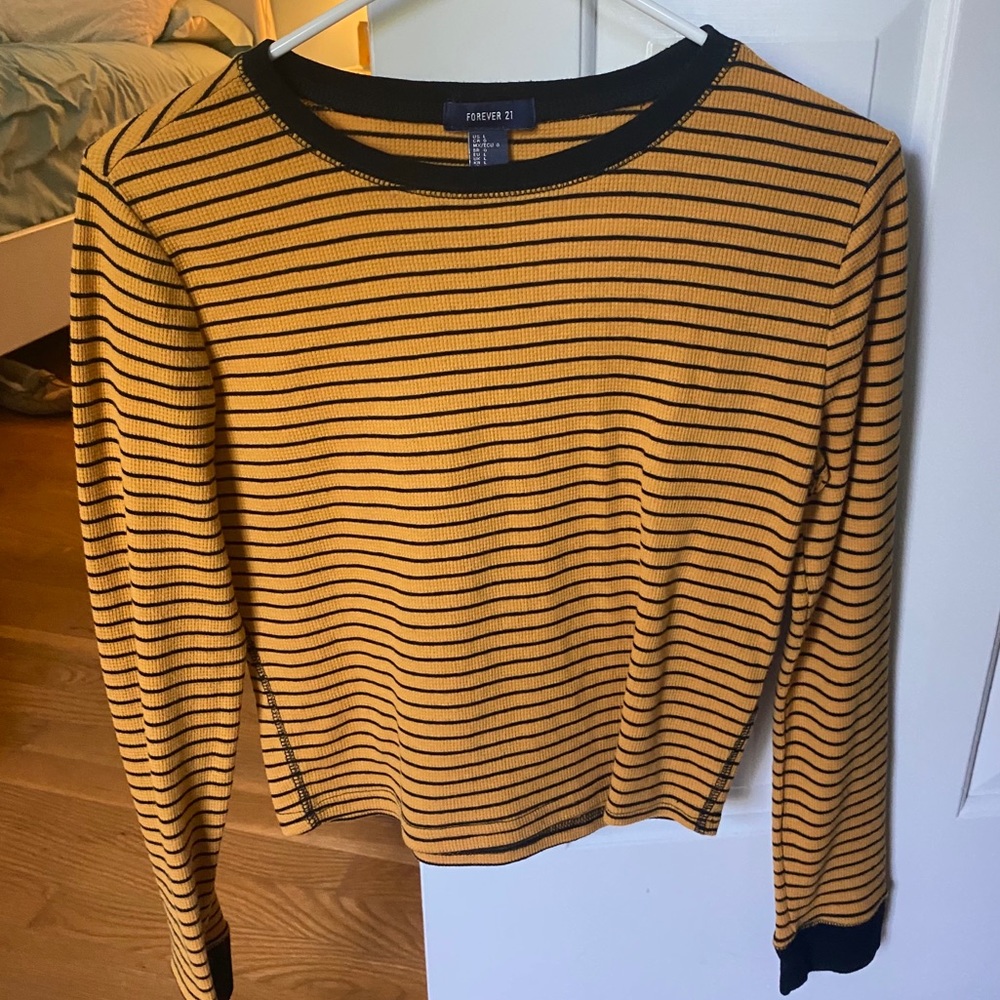 Forever 21 Striped Crop Top